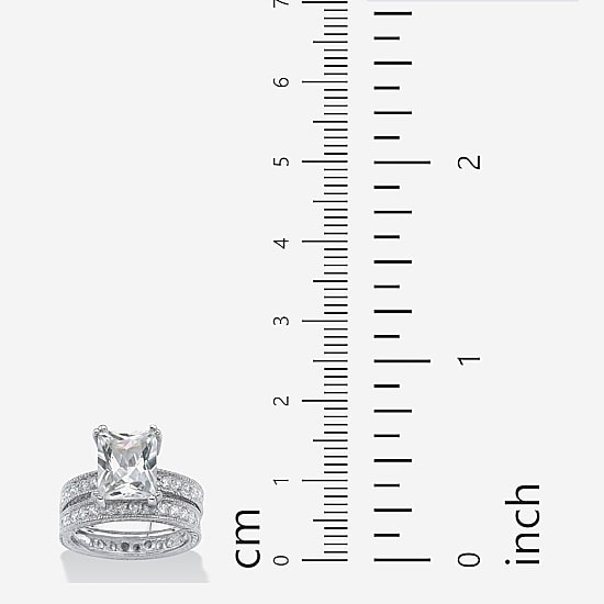 DiamonArt® Womens 6 CT. T.W. White Cubic Zirconia Sterling Silver Bridal Set