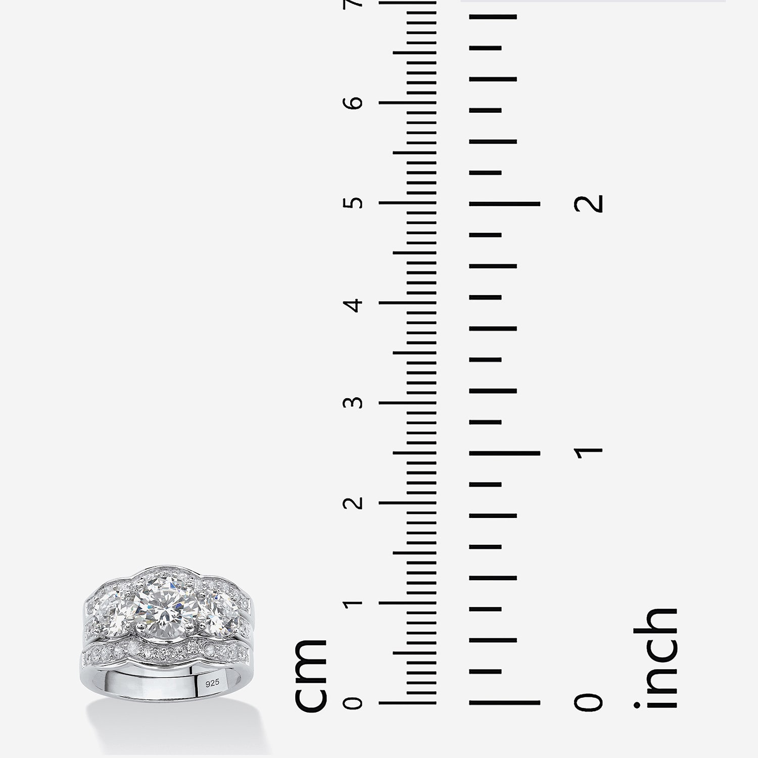 DiamonArt® Womens /2 CT. T.W. White Cubic Zirconia Sterling Silver Bridal Set