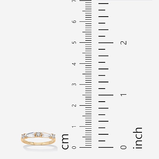 DiamonArt® 2MM 1 CT. T.W. White Cubic Zirconia 14K Gold Over Silver Band