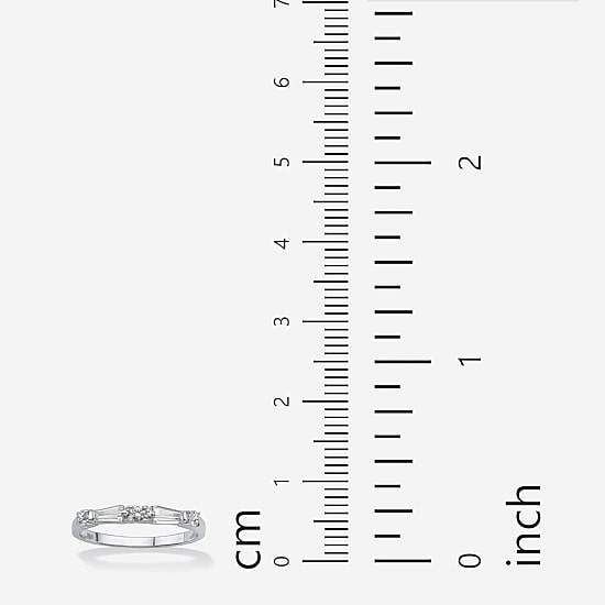 DiamonArt® 2MM 1 CT. T.W. White Cubic Zirconia Sterling Silver Round Band