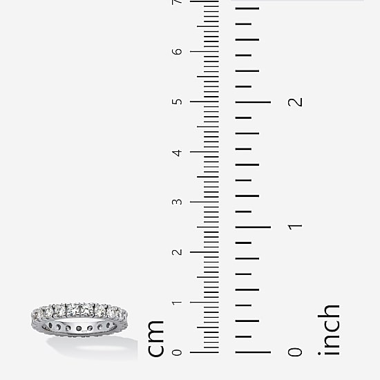 DiamonArt® 3.5MM 2 CT. T.W. White Cubic Zirconia Sterling Silver Round Band