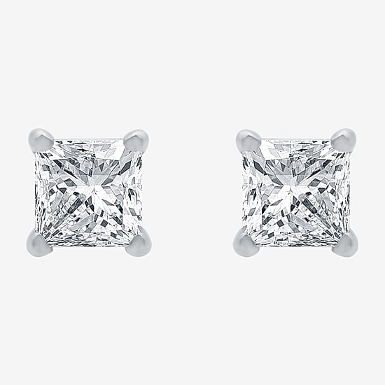 Everstar 1/2 CT. T.W. Lab-Grown (G / SI1-SI2) Diamond Princess-cut Stud Earrings in 14K Gold
