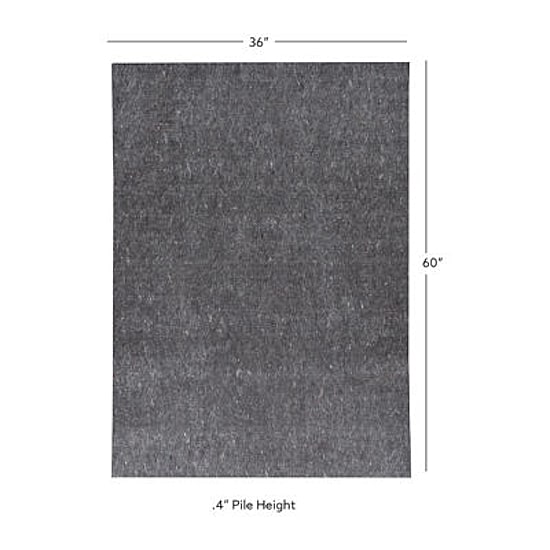 LINON UNDERLAY SOLID RECTANGULAR ACCENT RUG
