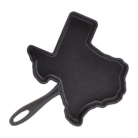 Smith & Clark Pre-Seasoned Cast Iron Texas-Shaped Skillet