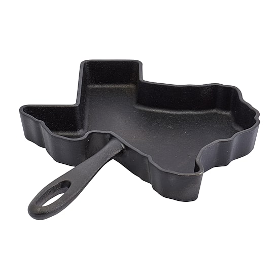 Smith & Clark Pre-Seasoned Cast Iron Texas-Shaped Skillet