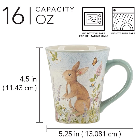 Certified International Easter Meadow 4-pc. Holiday Coffee Mug