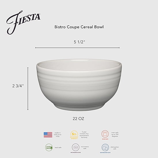 Fiesta Bistro Coupe Ceramic Cereal Bowl