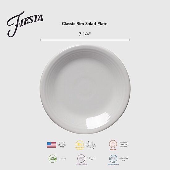 Fiesta Classic Rim Ceramic Salad Plate