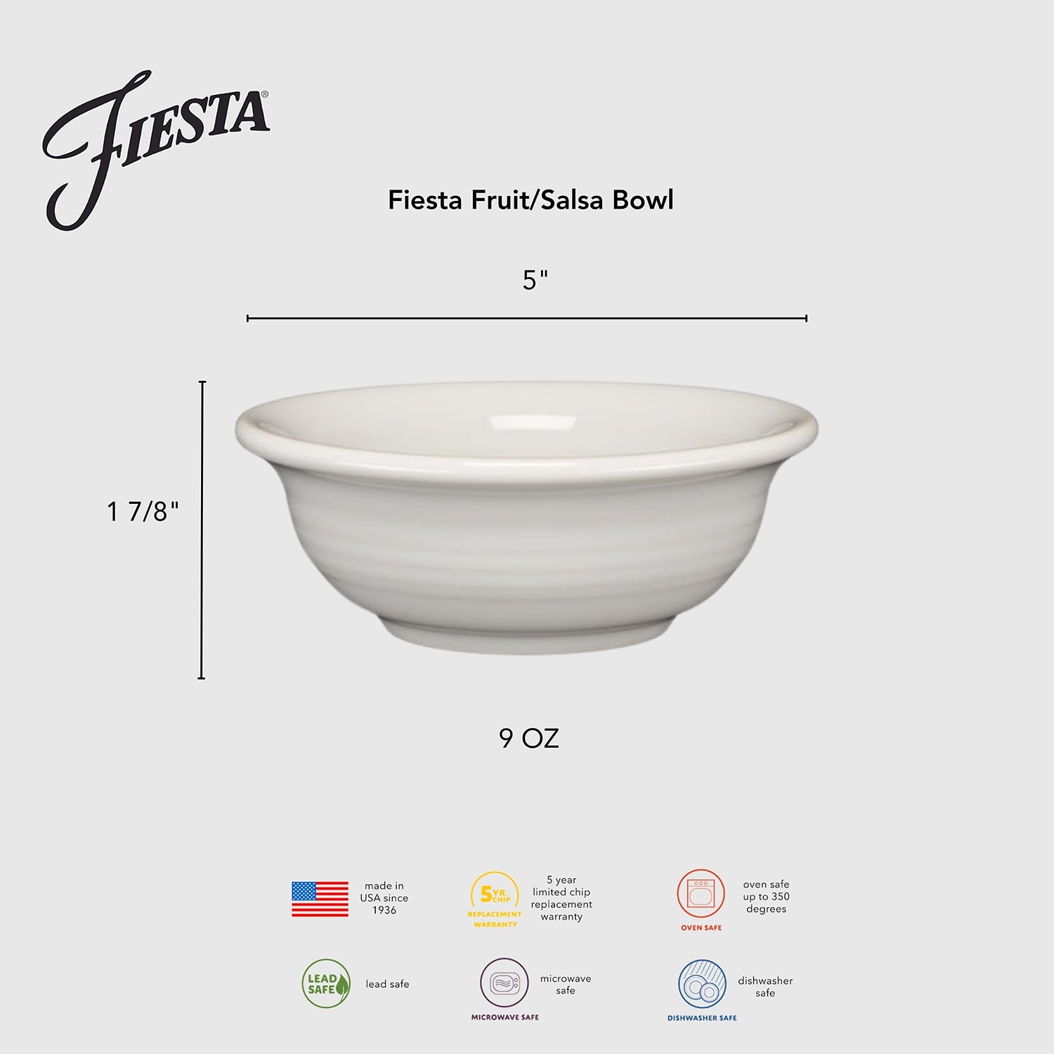 Fiesta Fruit/Salsa Ceramic Serving Bowl