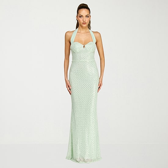 B. Smart Womens Juniors Sweetheart Neck Sleeveless Sequin Bodycon Dress