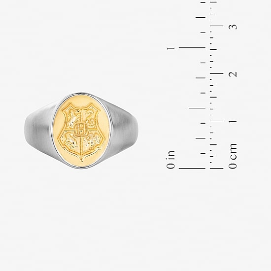 Harry Potter Mens 14K Two Tone Gold Over Silver Signet Ring