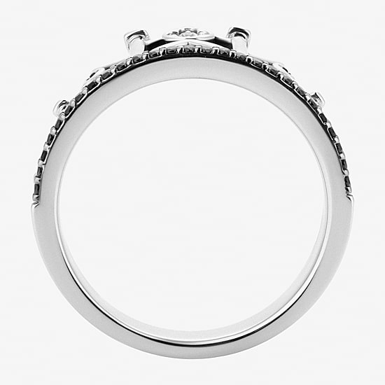 Harry Potter (F/Si2) Womens Lab Grown Diamond Accent Genuine Spinel Sterling Silver Cocktail Ring