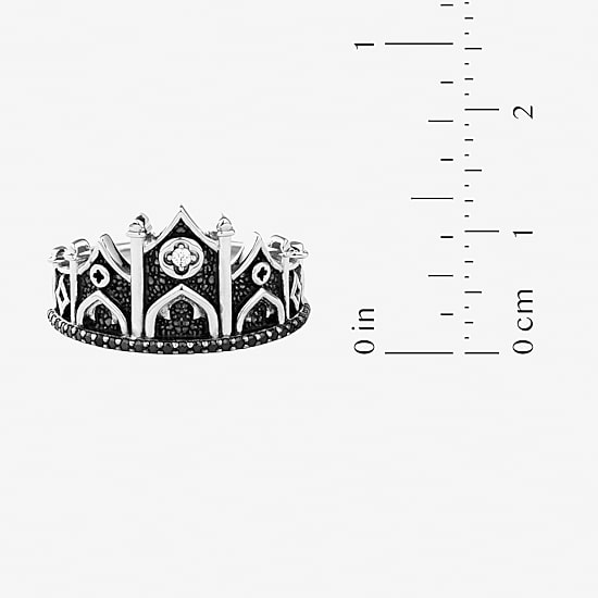 Harry Potter (F/Si2) Womens Lab Grown Diamond Accent Genuine Spinel Sterling Silver Cocktail Ring