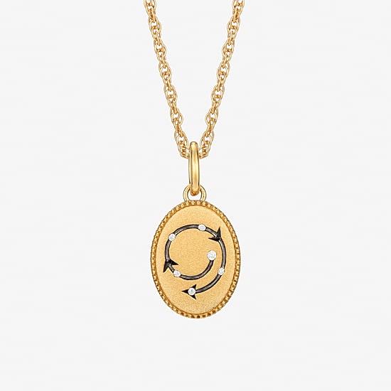 Harry Potter (F / Si2) Womens Diamond Accent Lab Grown White Diamond Accent 14K Gold Over Silver Oval 16 Inch Pendant Necklace