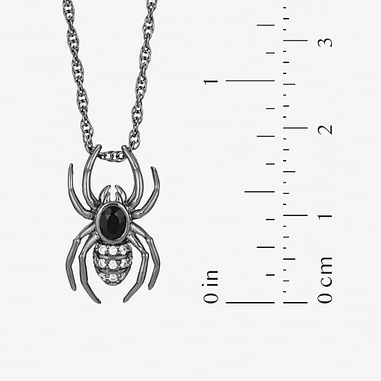 Harry Potter (F / Si2) Womens Diamond Accent Genuine Black Onyx Sterling Silver 16 Inch Pendant Necklace