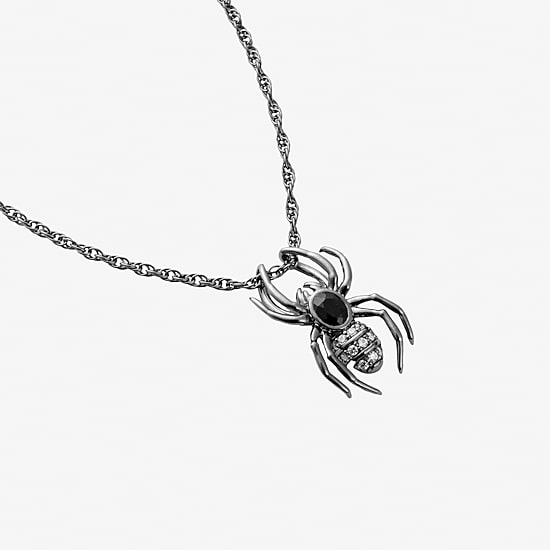 Harry Potter (F / Si2) Womens Diamond Accent Genuine Black Onyx Sterling Silver 16 Inch Pendant Necklace