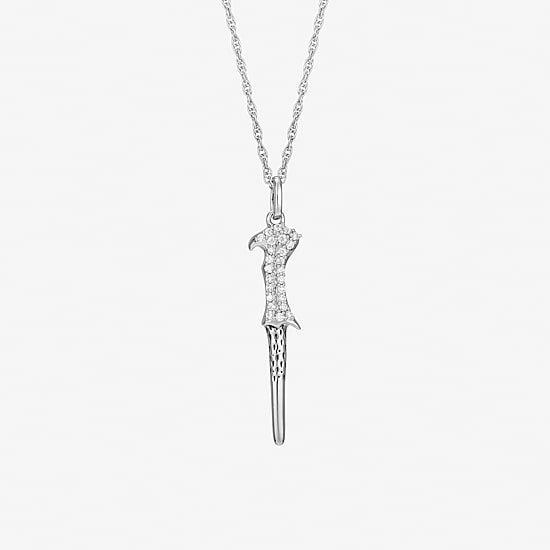 Harry Potter (F/Si2) Womens 1/6 CT. T.W. Lab Grown White Diamond Sterling Silver 16 Inch Pendant Necklace