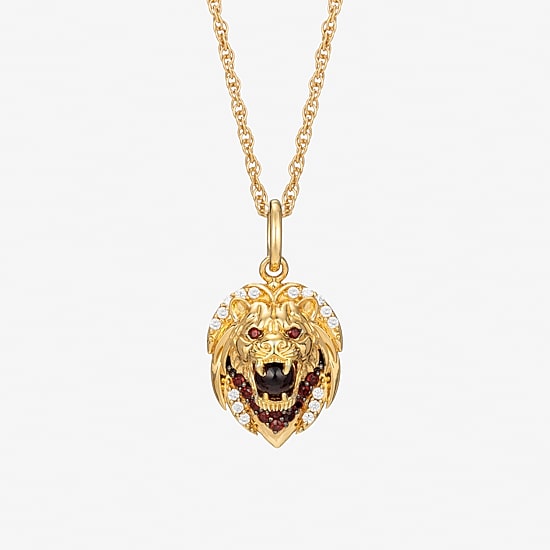 Harry Potter (F / Si2) Womens 1/10 CT. T.W. Genuine Red Garnet 14K Gold Over Silver 16 Inch Pendant Necklace