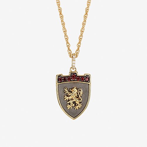 Harry Potter (F / Si2) Womens Diamond Accent Genuine Red Garnet 14K Gold Over Silver 16 Inch Pendant Necklace, One Size, Red