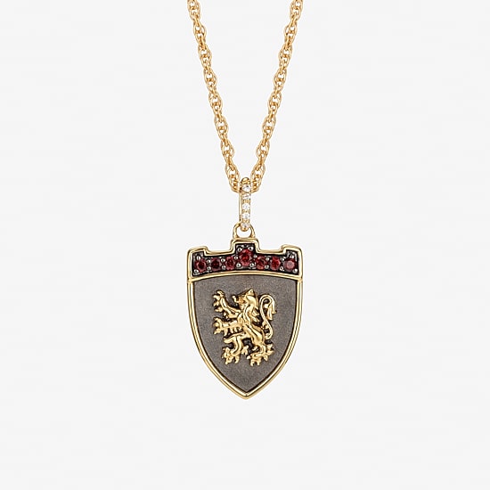 Harry Potter (F / Si2) Womens Diamond Accent Genuine Red Garnet 14K Gold Over Silver 16 Inch Pendant Necklace