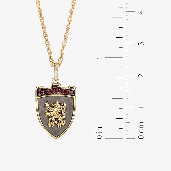 Harry Potter (F / Si2) Womens Diamond Accent Genuine Red Garnet 14K Gold Over Silver 16 Inch Pendant Necklace