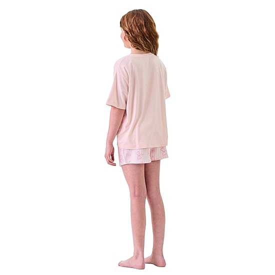 Dream Big Peace Out Little & Big Kid Girls Crew Neck Short Sleeve 2-pc. Pajama Set