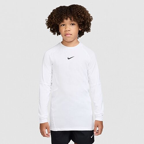 Nike Big Kid Boys Crew Neck Long Sleeve Active T-Shirt, Medium, White