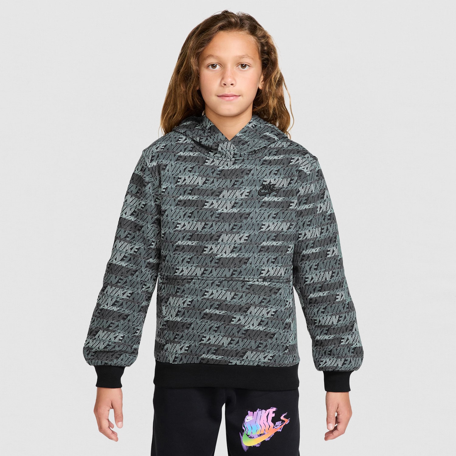 Nike Club Big Kid Unisex Long Sleeve Fleece Active Hoodie