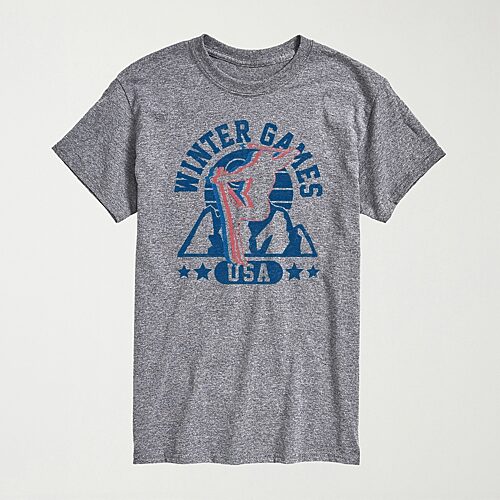 Novelty Mens Crew Neck Short Sleeve Regular Fit Graphic T-Shirt, Small, Gray