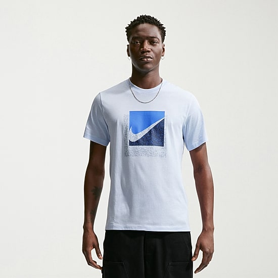Nike Swoosh Mens Crew Neck Short Sleeve Classic Fit Graphic T-Shirt