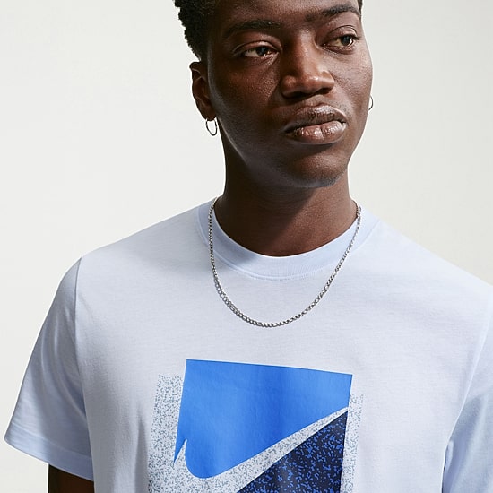 Nike Swoosh Mens Crew Neck Short Sleeve Classic Fit Graphic T-Shirt