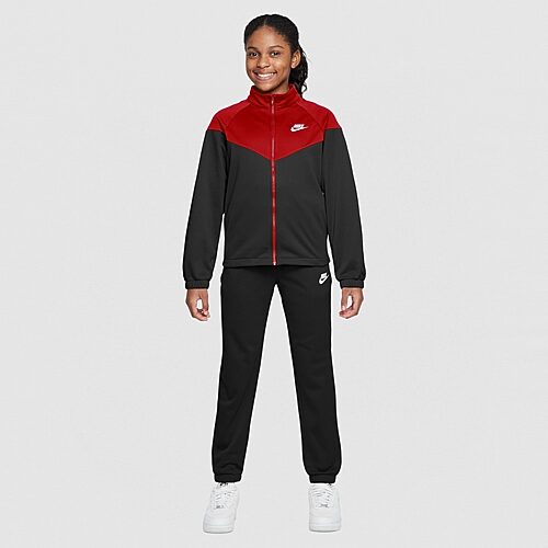 Nike Sportswear Big Kids Dri-fit Tracksuit, 2 Piece Set - Black/University Red/White