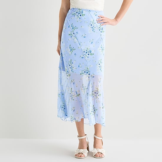 by&by Womens Juniors Maxi Skirt