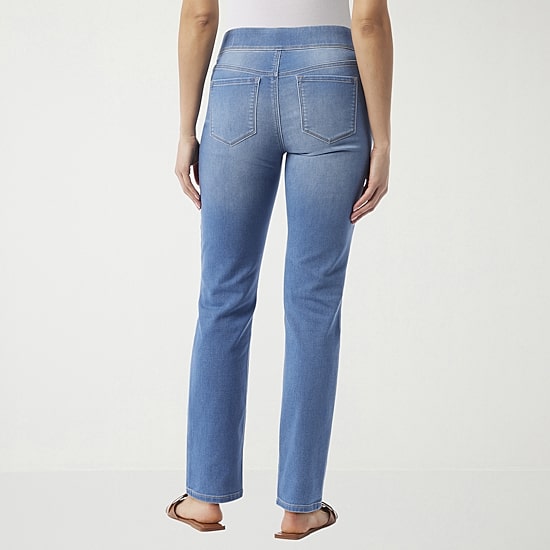 Gloria Vanderbilt Womens Amanda Pull On Knit Denim Jean