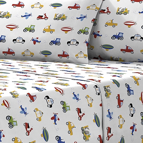 Dream Factory Trains Trucks Sheet Set