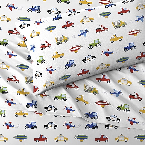 Dream Factory Trains Trucks Sheet Set