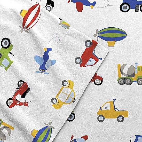 Dream Factory Trains Trucks Sheet Set