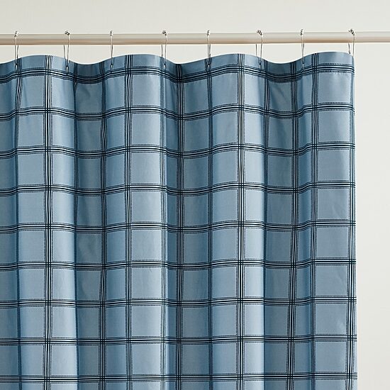 Cannon Luka Grid Shower Curtain
