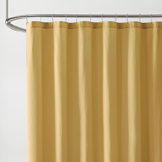 Brooklyn Loom Solid Cotton Percale Shower Curtain