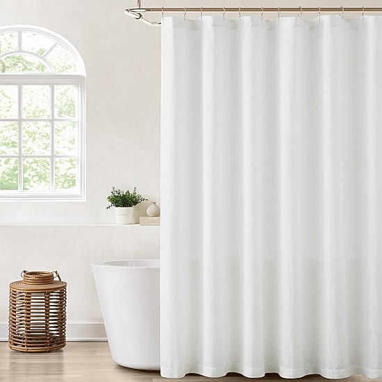 Brooklyn Loom Flax Linen Shower Curtain