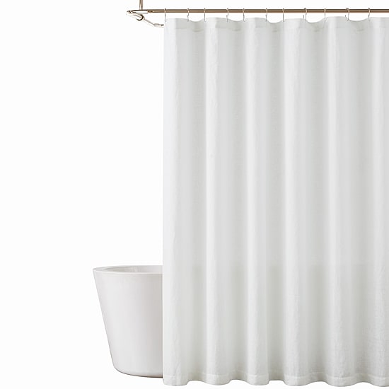 Brooklyn Loom Flax Linen Shower Curtain
