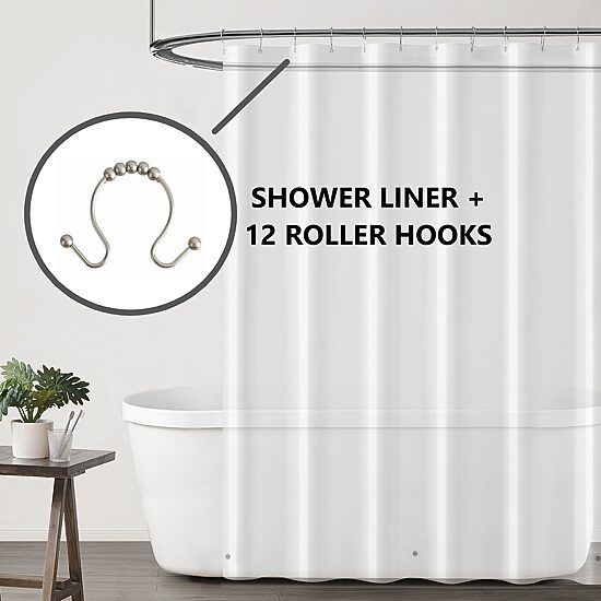 Truly Calm Grommeted Shower Curtain Liner