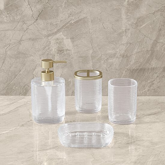 BORGHESE ROMA Amalfi Glass 4-pc. Bath Accessory Sets