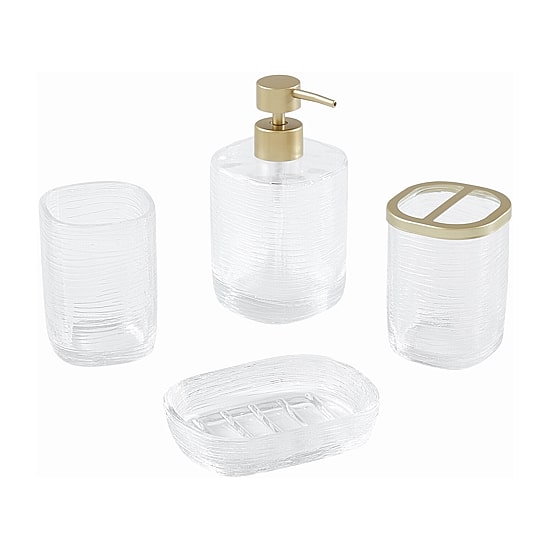 BORGHESE ROMA Amalfi Glass 4-pc. Bath Accessory Sets