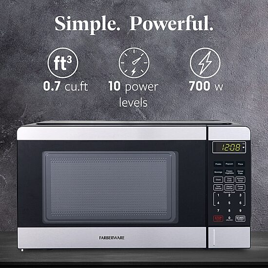Farberware 0.7 Cu. Ft. 700-Watt Counter Microwave Oven