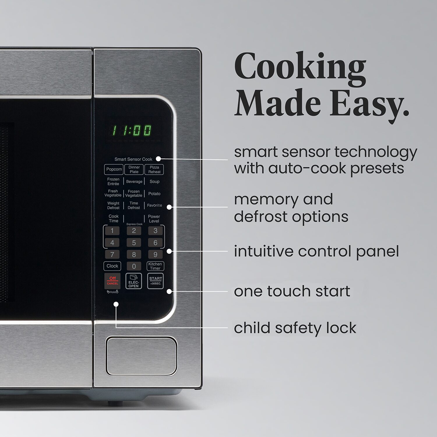 Farberware Professional FMO22ABTBKA 2.2 Cu. Ft 1200-Watt Microwave Oven with Smart Sensor Cooking