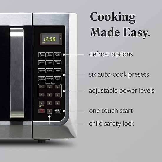 Farberware FMG13SS 1.3 Microwave Oven w LED Light/SENSOR 1100 Watts