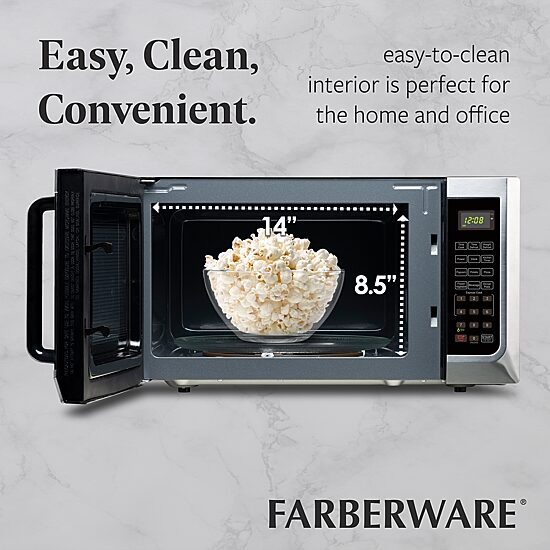 Farberware FMG13SS 1.3 Microwave Oven w LED Light/SENSOR 1100 Watts