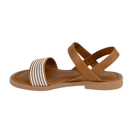 Italian Girls Pomeline Little & Big Kid Girls Adjustable Strap Flat Sandals