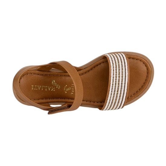 Italian Girls Pomeline Little & Big Kid Girls Adjustable Strap Flat Sandals